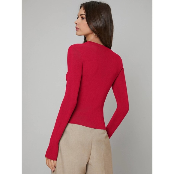 Solid Slim Sweater fitted minimalist grey beige - Picture 12 of 12